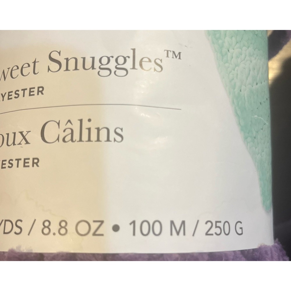 Loops & Threads Sweet‎ Snuggles Yarn Lot of 2 Purple Mauve Jumbo 7 Chenille New - Picture 9 of 9